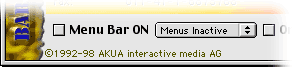 Akua Bartender (Menu Bar off, Menus Inactive)